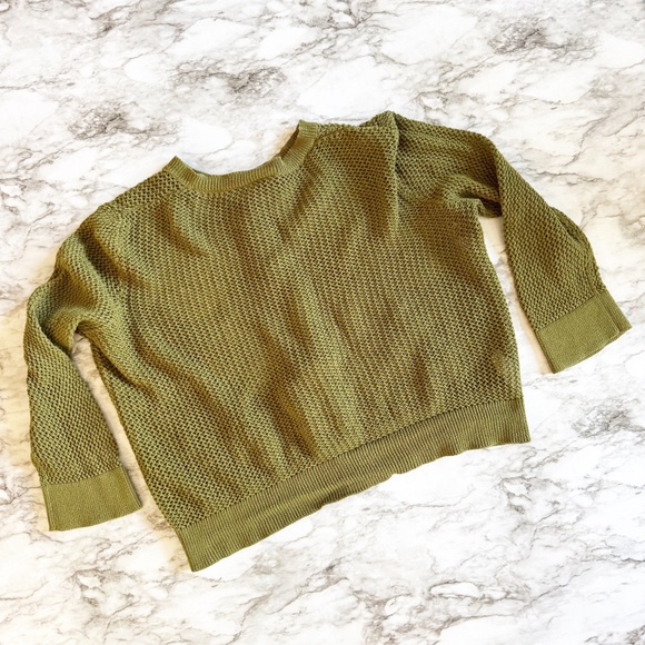 Ann Taylor Green Chunky Knit Cardigan - Picture 3 of 6